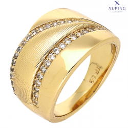 PIERŚCIONEK POZŁACANY 13 MM ELEGANCE XUPING 75077