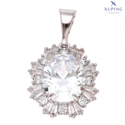 ZAWIESZKA PLATYNOWANA 27/17 MM BRYLANTOWA MARKIZA XUPING 75107