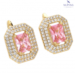 KOLCZYKI POZŁACANE 16/13 MM ELEGANCE XUPING 75171