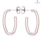 KOLCZYKI PLATYNOWANE 30/3 MM SREBRNE ELEGANTKI XUPING 75231