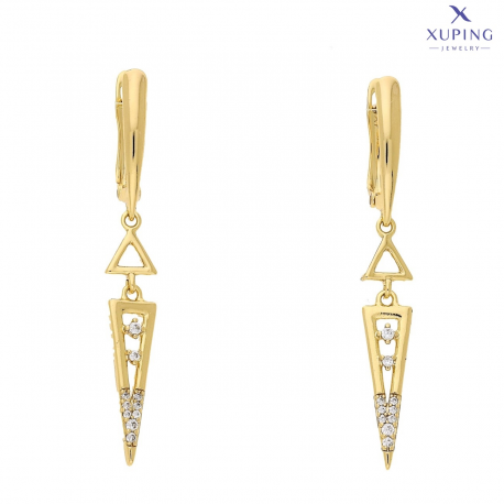 KOLCZYKI POZŁACANE 47/6 MM WISZĄCE ELEGANTKI XUPING 75247