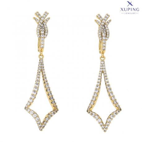 KOLCZYKI POZŁACANE 61/18 MM WISZĄCE ELEGANTKI XUPING 75251