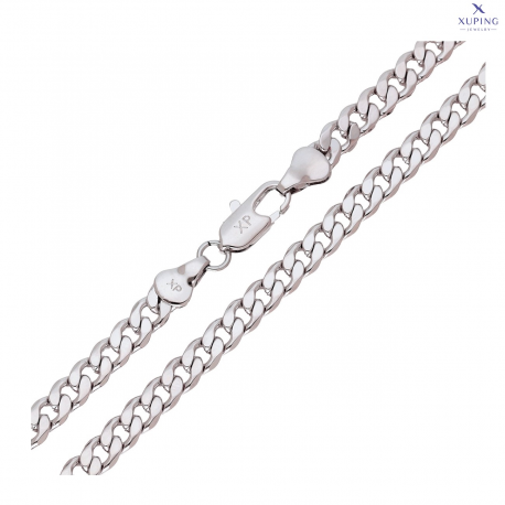 ŁAŃCUSZEK PLATYNOWANY 50 CM 5,5 MM PANCERKA XUPING 75450