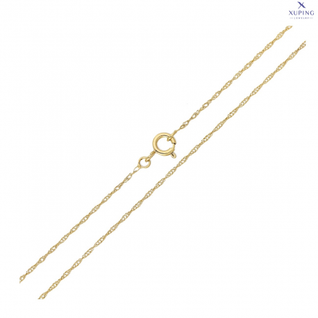 ŁAŃCUSZEK POZŁACANY 45 CM 1,1 MM SINGAPURKA XUPING 75467