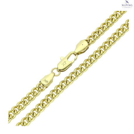 ŁAŃCUSZEK 14K POZŁACANY 45 CM 5 MM PANCERKA XUPING 75712