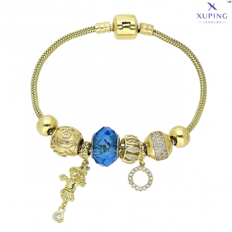 BRANSOLETKA 14K POZŁACANA 18 CM CHARMS XUPING 75765