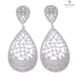 KOLCZYKI PLATYNOWANE 62/26 MM ROYAL LUXURY XUPING 75879