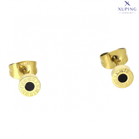 KOLCZYKI POZŁACANE 5 MM S. STEEL TTM XUPING 76154