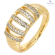 PIERŚCIONEK POZŁACANY 9 MM BRYLANTOWA ELEGANCJA XUPING 76197