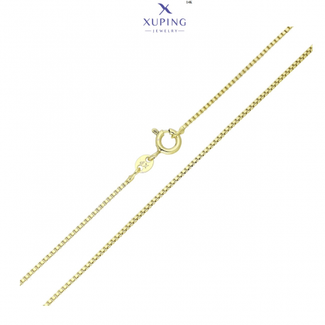 ŁAŃCUSZEK 14K POZŁACANY 60 CM 1,1 MM WENECJANA XUPING 76502