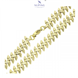 ŁAŃCUCH 14K POZŁACANY 50 CM 9,5 MM LUXURY DWUSTRONNY XUPING 76516