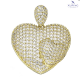 ZAWIESZKA 14K POZŁACANA 28/23 MM BRYLANTOWE SERCE XUPING 76543