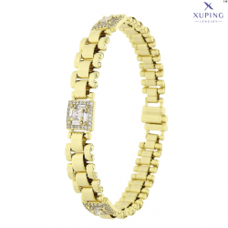 BRANSOLETKA 14K POZŁACANA 18,5 CM 9 MM ELEGANCE XUPING 76572