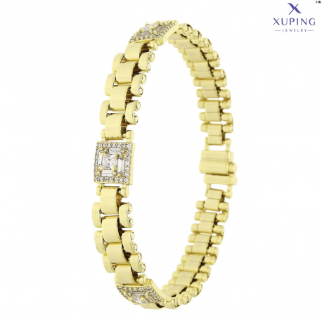 BRANSOLETKA 14K POZŁACANA 18,5 CM 9 MM ELEGANCE XUPING 76572