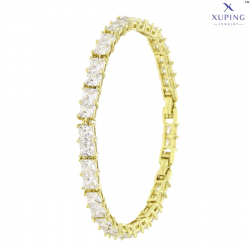 BRANSOLETKA 14K POZŁACANA 18-16 CM 5 MM RADIANTY XUPING 76573