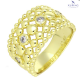 PIERŚCIONEK 14K POZŁACANY 13 MM KULECZKOWY AŻUR XUPING 76693