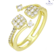 PIERŚCIONEK 14K POZŁACANY 6US 11 MM BRYLANTOWA ELEGANCJA XUPING 76701