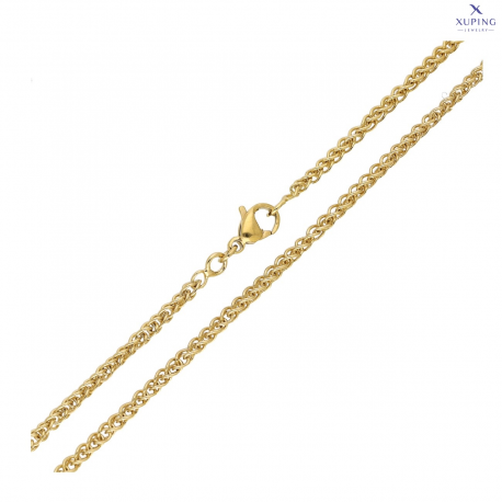 ŁAŃCUSZEK POZŁACANY 45 CM 12,3 MM KŁOS XUPING 76223