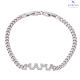 BRANSOLETKA PLATYNOWANA 19,5-17,5 CM 6 MM BRYLANTOWA MAMA XUPING 76330