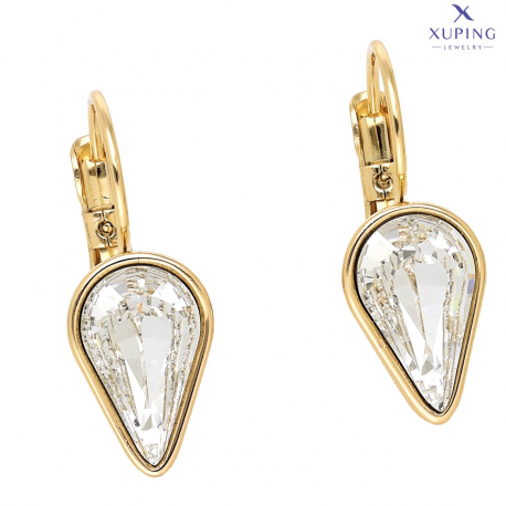 KOLCZYKI POZŁACANE 24/9 MM CRYSTAL XUPING 76488