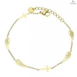 BRANSOLETKA POZŁACANA 17+3 CM S. STEEL TTM XUPING 76727