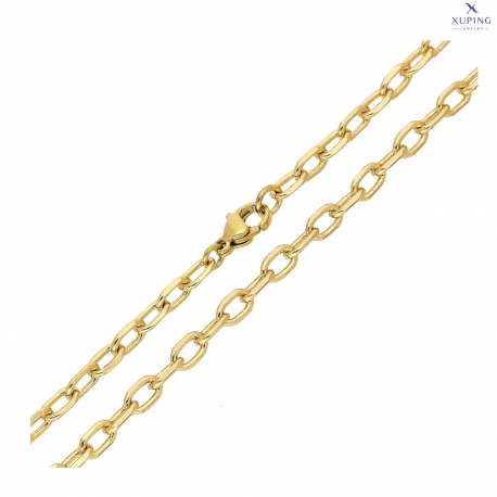 ŁAŃCUSZEK POZŁACANY 50 CM 4 MM ANKIER XUPING 76755