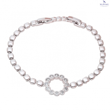 BRANSOLETKA PLATYNOWANA 19-17 CM 16 MM ELEGANCE XUPING 76798