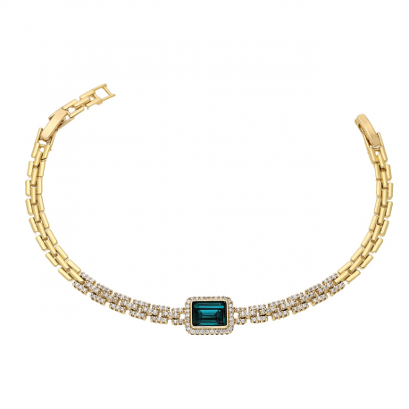 BRANSOLETKA POZŁACANA 19-17 CM 10 MM EMERALD CRYSTAL XUPING 76810