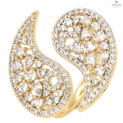 PIERŚCIONEK POZŁACANY 8US 23 MM BRYLANTOWA RÓWNOWAGA XUPING 76940