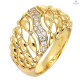 PIERŚCIONEK POZŁACANY 14 MM ELEGANCKI AŻUR XUPING 76944