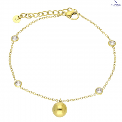 BRANSOLETKA POZŁACANA 18+3 CM S. STEEL TTM XUPING 77002