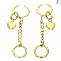 KOLCZYKI POZŁACANE 2W1 69/16 MM S. STEEL TTM XUPING 77007