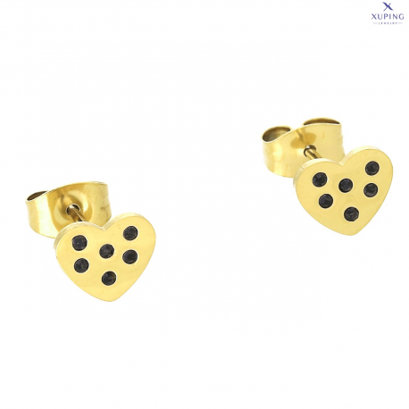 KOLCZYKI POZŁACANE 7/8 MM S. STEEL TTM XUPING 77009