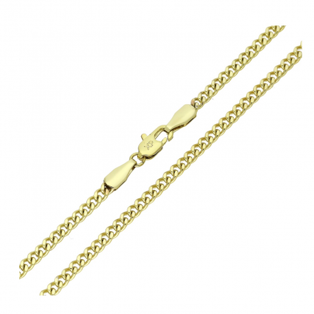 ŁAŃCUSZEK 14K POZŁACANY 45 CM 3 MM PANCERKA XUPING 77016