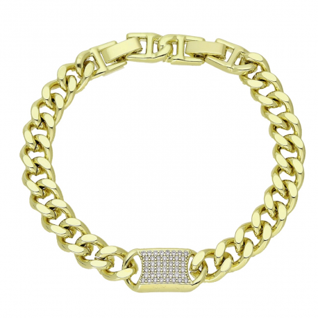 BRANSOLETKA 14K POZŁACANA 19,5-17,5 CM 11 MM ELEGANCE XUPING 77044
