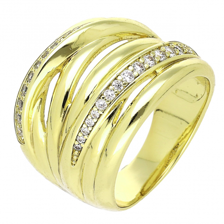 PIERŚCIONEK 14K POZŁACANY 16 MM ELEGANCE XUPING 77118