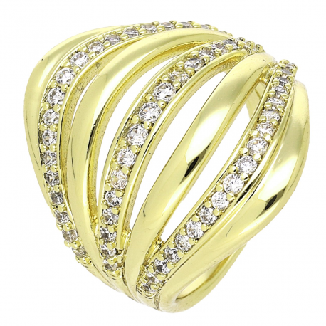 PIERŚCIONEK 14K POZŁACANY 23 MM ELEGANCE XUPING 77119