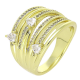 PIERŚCIONEK 14K POZŁACANY 15 MM ELEGANCE XUPING 77121