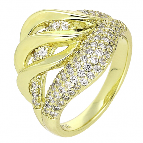 PIERŚCIONEK 14K POZŁACANY 16 MM ELEGANCE XUPING 77122