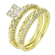 DWA PIERŚCIONKI 14K POZŁACANE 7 MM ELEGANCE XUPING 77127