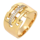 PIERŚCIONEK POZŁACANY 12 MM ELEGANCE XUPING 77313