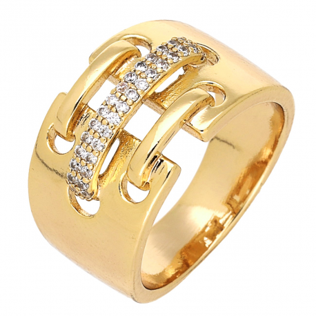 PIERŚCIONEK POZŁACANY 12 MM ELEGANCE XUPING 77313