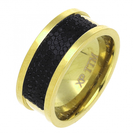 PIERŚCIONEK POZŁACANY 8 MM S. STEEL TTM XUPING 77322