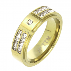PIERŚCIONEK POZŁACANY 6 MM S. STEEL TTM XUPING 77338