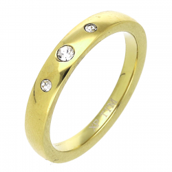 PIERŚCIONEK POZŁACANY 3 MM S. STEEL TTM XUPING 77342