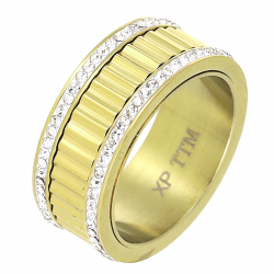 PIERŚCIONEK POZŁACANY 8 MM S. STEEL TTM XUPING 77345