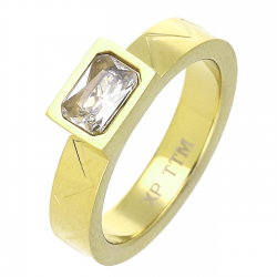 PIERŚCIONEK POZŁACANY 6 MM S. STEEL TTM XUPING 77352