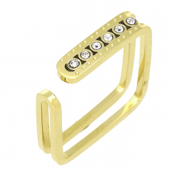 PIERŚCIONEK POZŁACANY 4 MM S. STEEL TTM XUPING 77348