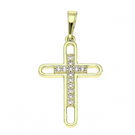 ZAWIESZKA 14K POZŁACANA 34/18 MM KRZYŻYK XUPING 77542