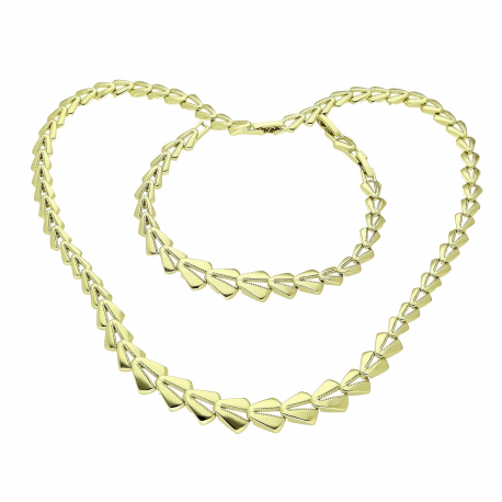 CELEBRYTKA 14K POZŁACANA 43 CM 11 MM Z BRANSOLETKĄ 18 CM XUPING 77554